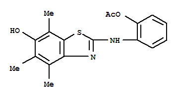 6-Benzothiazolol,  2-[[2-(acetyloxy)phenyl]amino]-4,5,7-trimethyl-