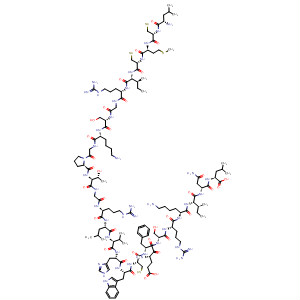 L-Leucine,L-leucyl-L-cysteinyl-L-methionyl-L-cysteinyl-L-isoleucyl-L-arginylglycyl-L-seryl-L-lysylglycyl-L-prolyl-L-threonylglycyl-L-arginyl-L-leucyl-L-valyl-L-histidyl-L-tryptophyl-L-cysteinyl-L-a-glutamyl-L-phenylalanyl-L-seryl-L-arginyl-L-lysyl-L-isole