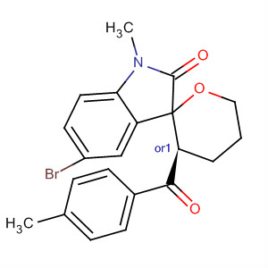 Spiro[3H-indole-3,2'-[2H]pyran]-2(1H)-one,5-bromo-3',4',5',6'-tetrahydro-1-methyl-3'-(4-methylbenzoyl)-,(2'R,3'R)-rel-