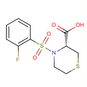 3-Thiomorpholinecarboxylic acid, 4-[(2-fluorophenyl)sulfonyl]-, (3R)-