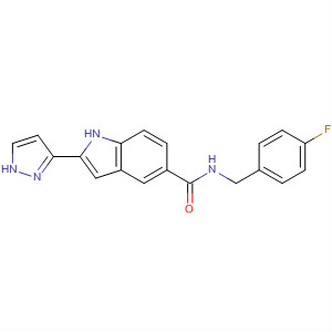 1H-Indole-5-carboxamide,N-[(4-fluorophenyl)methyl]-2-(1H-pyrazol-3-yl)-