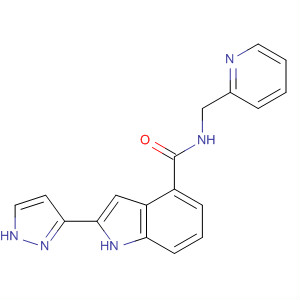 1H-Indole-4-carboxamide, 2-(1H-pyrazol-3-yl)-N-(2-pyridinylmethyl)-