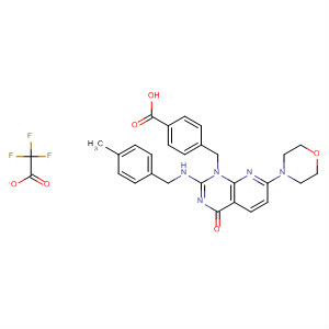 Benzoic acid,4-[[2-[[(4-methylphenyl)methyl]amino]-7-(4-morpholinyl)-4-oxopyrido[2,3-d]pyrimidin-1(4H)-yl]methyl]-, mono(trifluoroacetate)