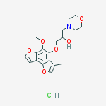 1-(5-methoxy-3-methylfuro[2,3-g][1]benzofuran-4-yl)oxy-3-morpholin-4-ylpropan-2-ol;hydrochloride