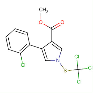 1H-Pyrrole-3-carboxylic acid,4-(2-chlorophenyl)-1-[(trichloromethyl)thio]-, methyl ester molecular structure