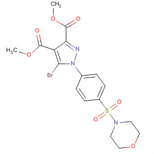 1H-Pyrazole-3,4-dicarboxylic acid,5-bromo-1-[4-(4-morpholinylsulfonyl)phenyl]-, dimethyl ester