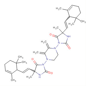 2,4-Imidazolidinedione,3,3'-[1,4-piperazinediylbis(methylene)]bis[5-methyl-5-[2-(2,6,6-trimethyl-2-cyclohexen-1-yl)ethenyl]-