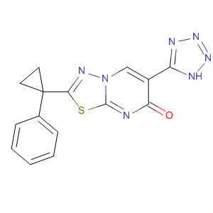 5H-1,3,4-Thiadiazolo[3,2-a]pyrimidin-5-one,2-(1-phenylcyclopropyl)-6-(1H-tetrazol-5-yl)-
