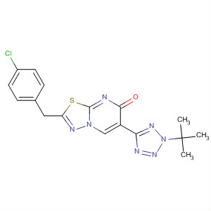 5H-1,3,4-Thiadiazolo[3,2-a]pyrimidin-5-one,2-[(4-chlorophenyl)methyl]-6-[2-(1,1-dimethylethyl)-2H-tetrazol-5-yl]-