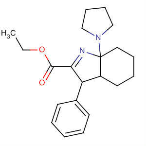 1H-Indole-2-carboxylic acid,3a,4,5,6,7,7a-hexahydro-3-phenyl-7a-(1-pyrrolidinyl)-, ethyl ester