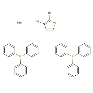 Nickel, bromo(2-bromothiophene)bis(triphenylphosphine)- molecular structure