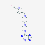 6-[4-(1-([6-(TRIFLUOROMETHYL)PYRIDIN-3-YL]METHYL)PIPERIDIN-4-YL)PIPERAZIN-1-YL]-1H-PURINE