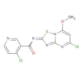 3-Pyridinecarboxamide,4-chloro-N-(5-chloro-7-methoxy-2H-[1,2,4]thiadiazolo[2,3-a]pyrimidin-2-ylidene)-