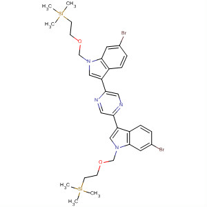 1H-Indole,3,3'-(2,5-pyrazinediyl)bis[6-bromo-1-[[2-(trimethylsilyl)ethoxy]methyl]-