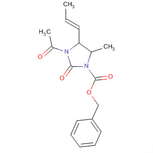 1-Imidazolidinecarboxylic acid,3-acetyl-5-methyl-2-oxo-4-(1E)-1-propen-1-yl-, phenylmethyl ester,(4S,5R)-