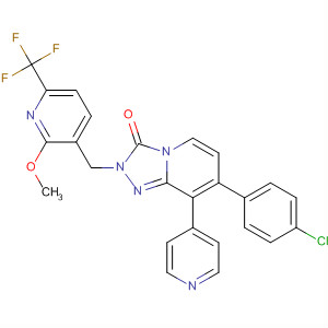 1,2,4-Triazolo[4,3-a]pyridin-3(2H)-one,7-(4-chlorophenyl)-2-[[2-methoxy-6-(trifluoromethyl)-3-pyridinyl]methyl]-8-(4-pyridinyl)-