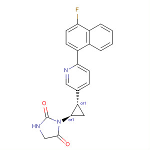 2,4-Imidazolidinedione,3-[(1R,2S)-2-[6-(4-fluoro-1-naphthalenyl)-3-pyridinyl]cyclopropyl]-, rel-
