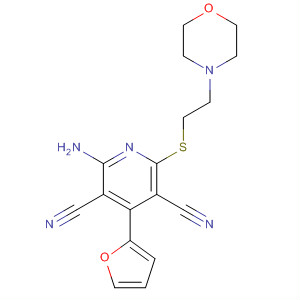 3,5-Pyridinedicarbonitrile,2-amino-4-(2-furanyl)-6-[[2-(4-morpholinyl)ethyl]thio]-