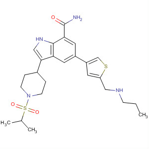 1H-Indole-7-carboxamide,5-[5-[(ethylmethylamino)methyl]-3-thienyl]-3-[1-[(1-methylethyl)sulfonyl]-4-piperidinyl]-