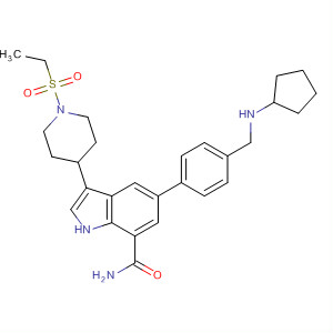 1H-Indole-7-carboxamide,5-[4-[(cyclopentylamino)methyl]phenyl]-3-[1-(ethylsulfonyl)-4-piperidinyl]-