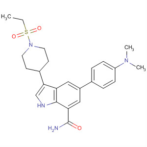 1H-Indole-7-carboxamide,5-[4-(dimethylamino)phenyl]-3-[1-(ethylsulfonyl)-4-piperidinyl]-