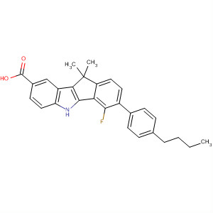 Indeno[1,2-b]indole-2-carboxylic acid,7-(4-butylphenyl)-6-fluoro-5,10-dihydro-10,10-dimethyl-