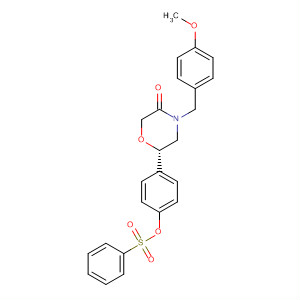3-Morpholinone,4-[(4-methoxyphenyl)methyl]-6-[4-[(phenylsulfonyl)oxy]phenyl]-, (6S)-