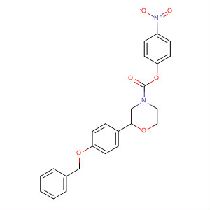 4-Morpholinecarboxylic acid, 2-[4-(phenylmethoxy)phenyl]-,4-nitrophenyl ester, (2R)-