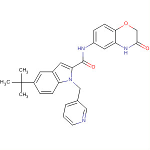1H-Indole-2-carboxamide,N-(3,4-dihydro-3-oxo-2H-1,4-benzoxazin-6-yl)-5-(1,1-dimethylethyl)-1-(3-pyridinylmethyl)-