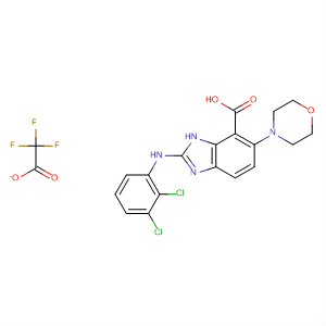 1H-Benzimidazole-7-carboxylic acid,2-[(2,3-dichlorophenyl)amino]-6-(4-morpholinyl)-, 2,2,2-trifluoroacetate(1:1)