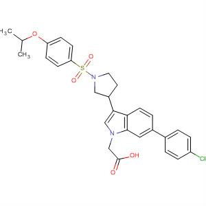 1H-Indole-1-acetic acid,6-(4-chlorophenyl)-3-[1-[[4-(1-methylethoxy)phenyl]sulfonyl]-3-pyrrolidinyl]-