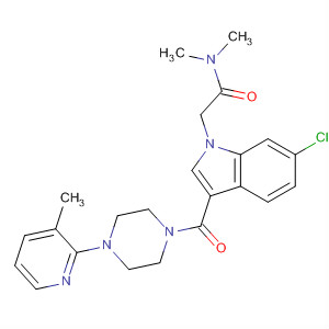 1H-Indole-1-acetamide,6-chloro-N,N-dimethyl-3-[[4-(3-methyl-2-pyridinyl)-1-piperazinyl]carbonyl]-
