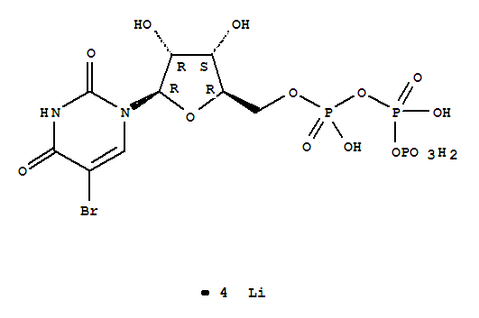 5-BROMOURIDINE-5'-TRIPHOSPHATE LITHIUM SALT molecular structure