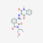 1H-Isoindole-1,3(2H)-dione,  4-[2-(1,4-dihydro-2-hydroxy-1-methyl-4-oxo-3-quinolinyl)diazenyl]-2-[1-(methoxymethyl)propyl]-