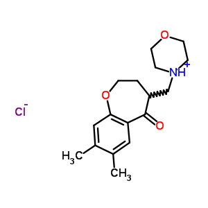 4-[(7,8-dimethyl-5-oxo-2,3,4,5-tetrahydro-1-benzoxepin-4-yl)methyl]morpholin-4-ium chloride
