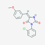 (5E)-3-(2-chlorophenyl)-5-[(3-methoxyphenyl)methylidene]imidazolidine-2,4-dione