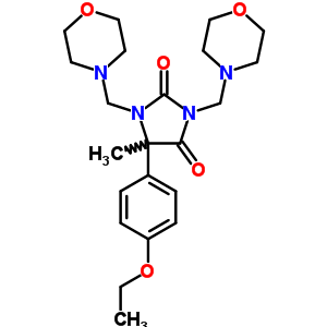 5-(4-ethoxyphenyl)-5-methyl-1,3-bis(morpholin-4-ylmethyl)imidazolidine-2,4-dione
